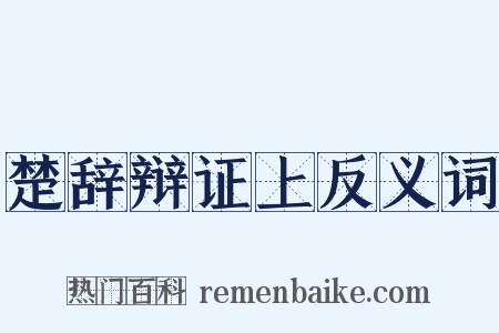 楚辞辩证上反义词是什么意思的图片